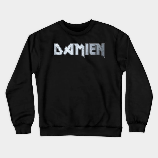 Heavy metal Damien Crewneck Sweatshirt by KubikoBakhar